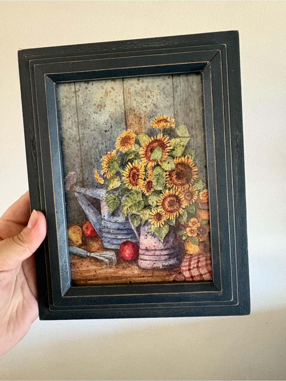 Sunflower Still Life Wall Art - Yellow and Green
